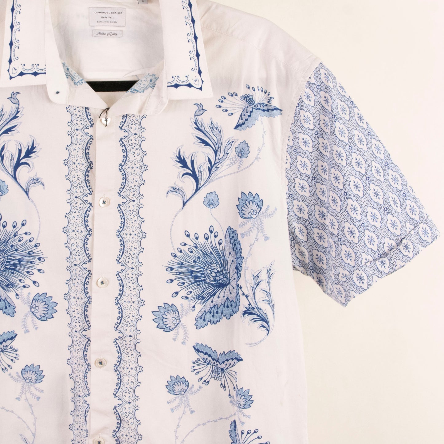 Camisa estampada blanco (L) 7 Diamonds