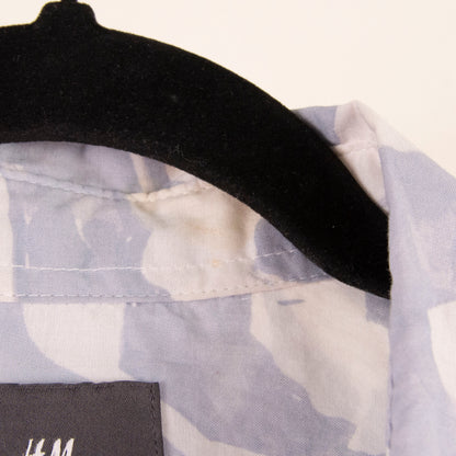 Camisa estampada azul (S) H&M