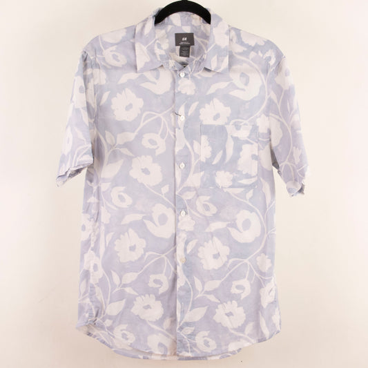 Camisa estampada azul (S) H&M