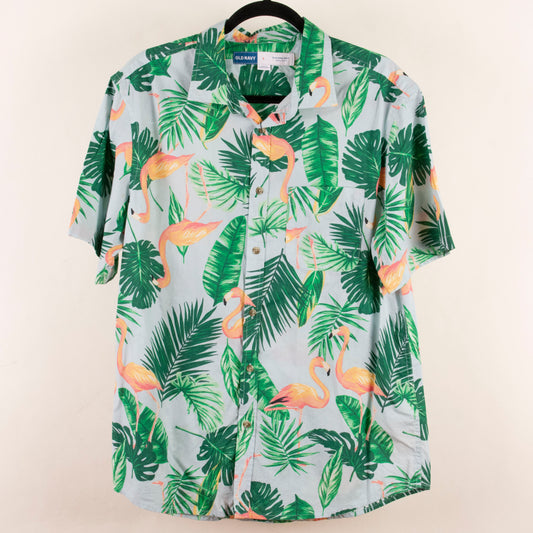 Camisa hawaiana azul (L) Old Navy