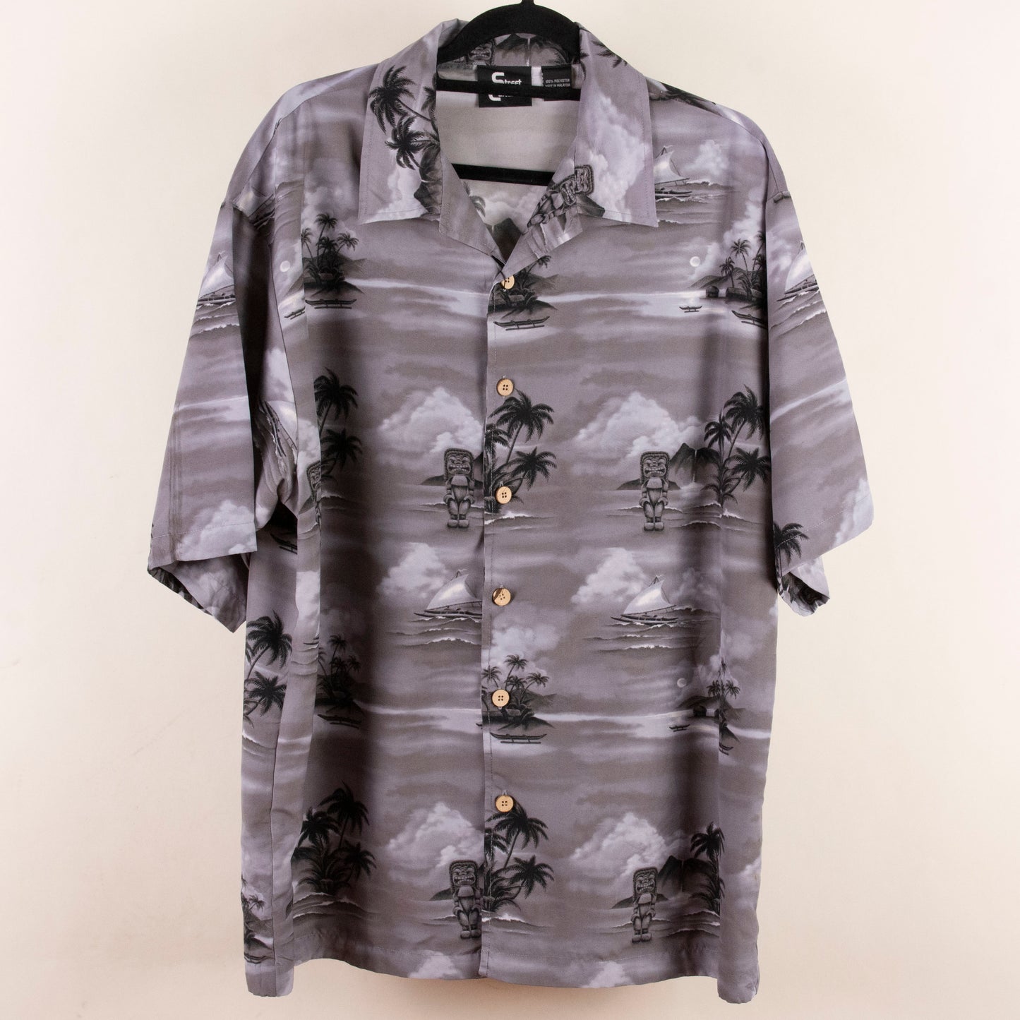 Camisa hawaiana gris (XL) Street Culture