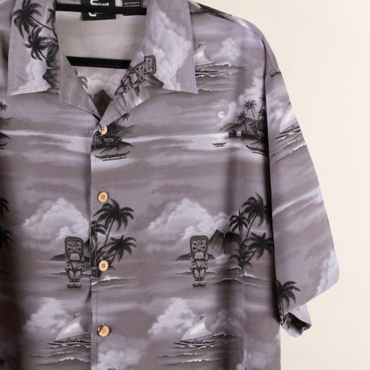 Camisa hawaiana gris (XL) Street Culture