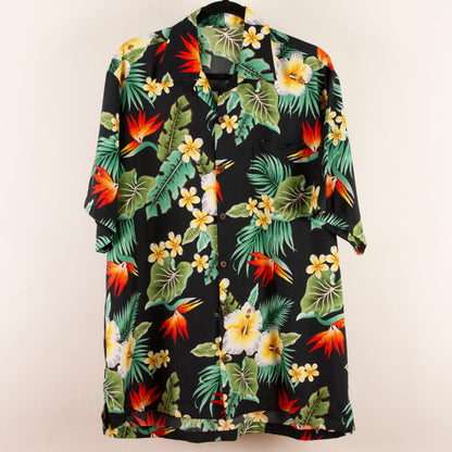 Camisa hawaiana negro (XL) Lvisl
