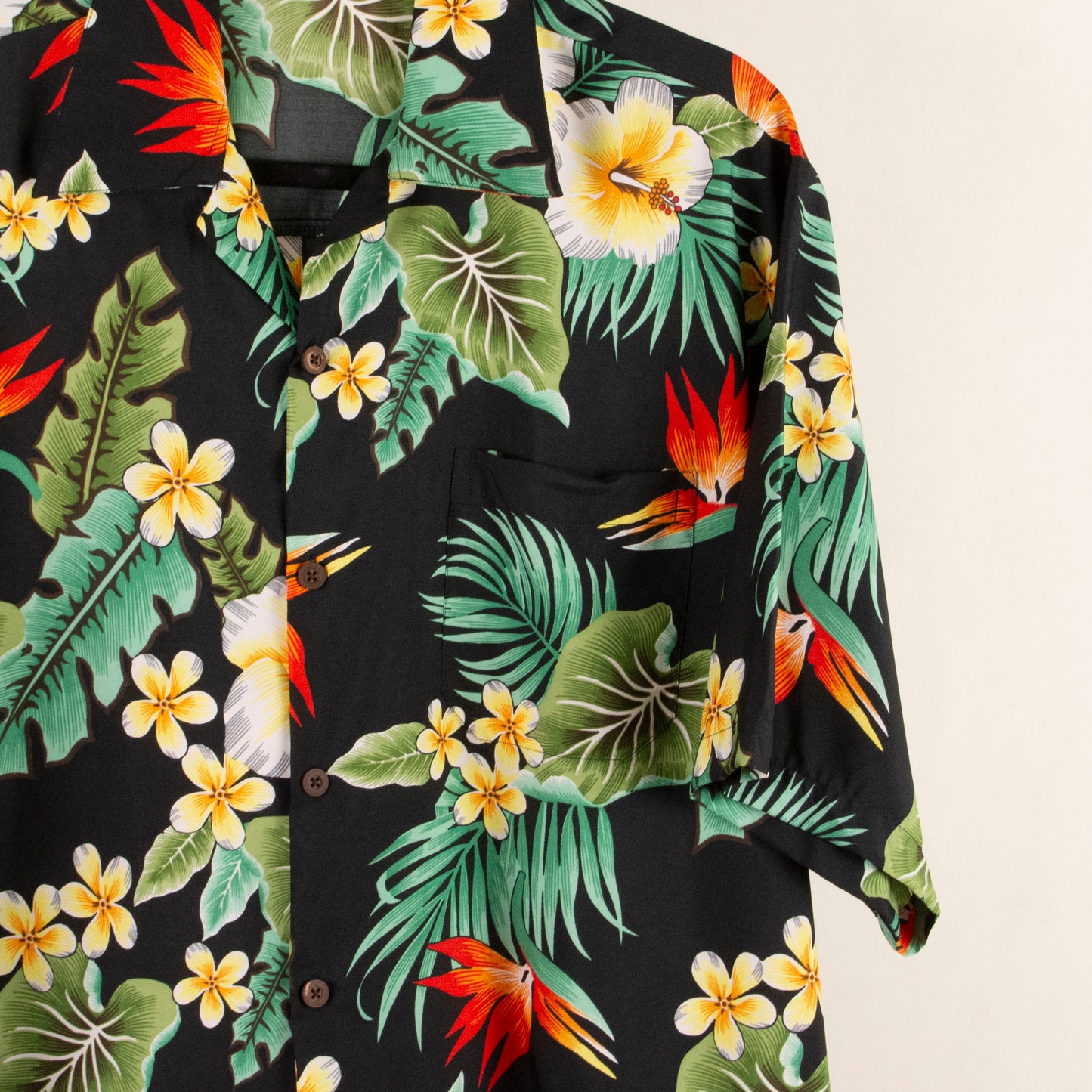 Camisa hawaiana negro (XL) Lvisl