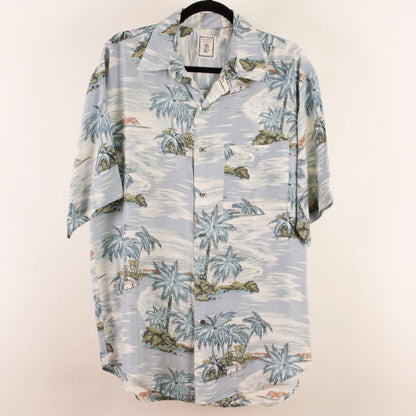 Camisa hawaiana azul (M) Roundtree & Yorke