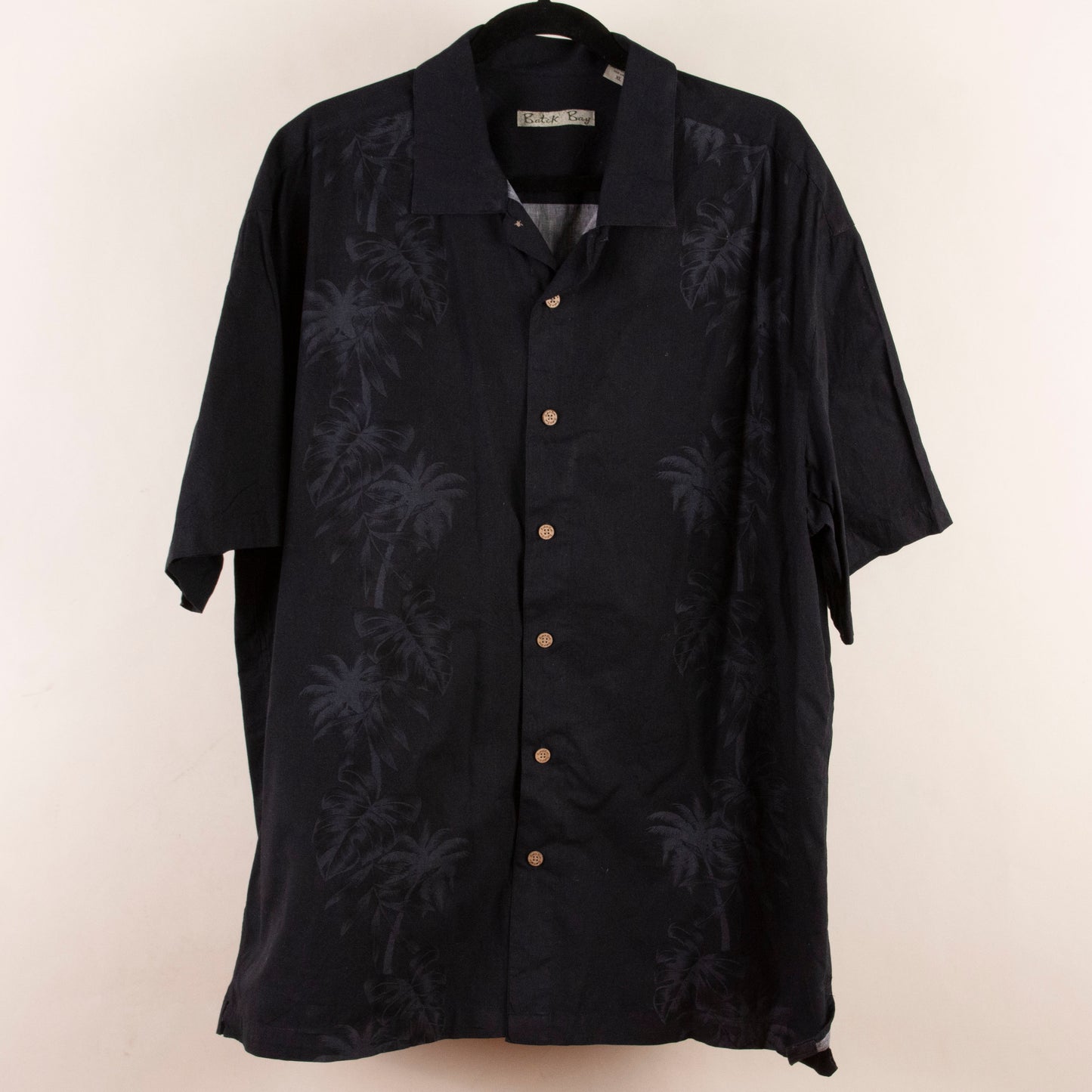 Camisa hawaiana negro (XL) Batik Bay
