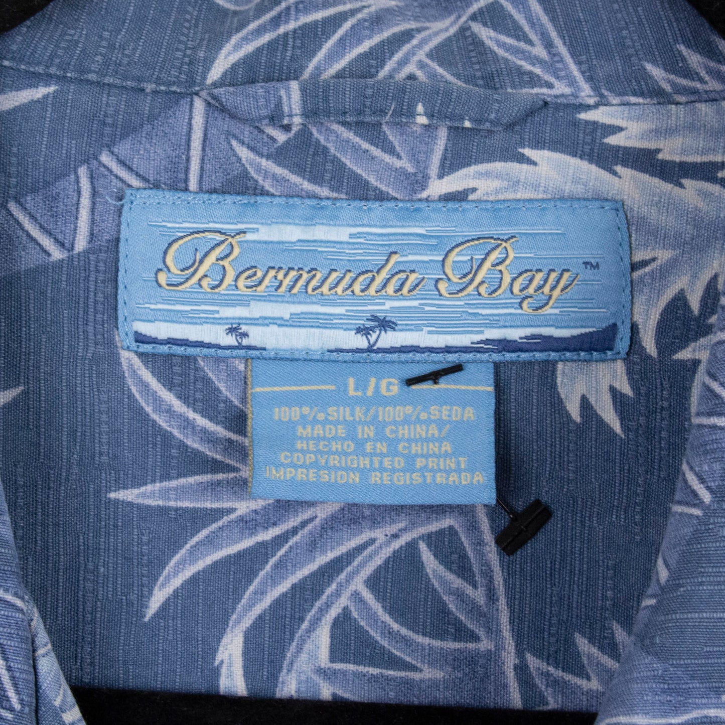 Camisa hawaiana azul (L) Bermuda Bay