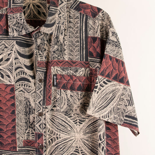 Camisa estampada negro (XL) Kai-Veikau