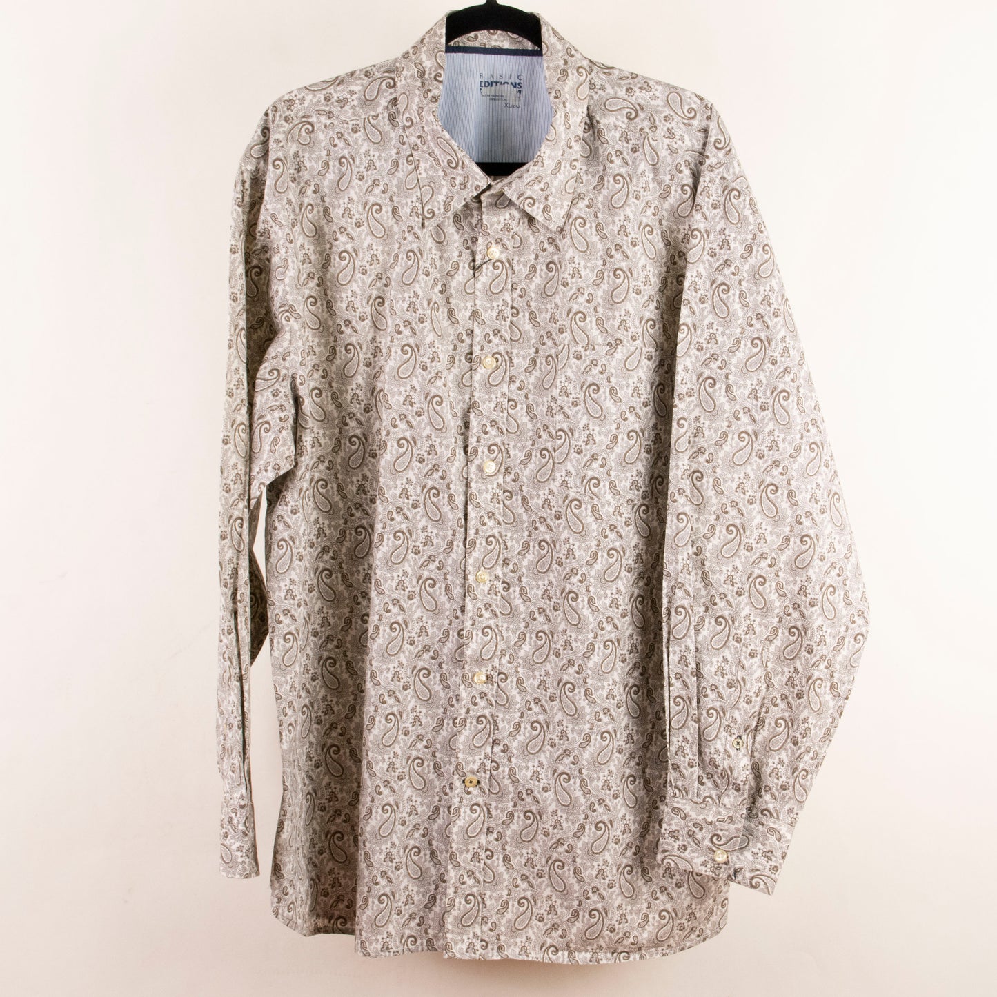Camisa estampada beige (XL) Basic Editions