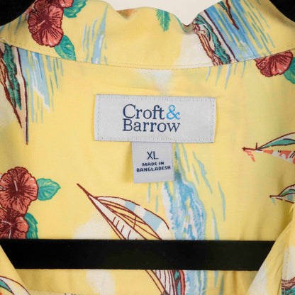 Camisa Hawaiana Amarillo (XL) Croft & Barrow