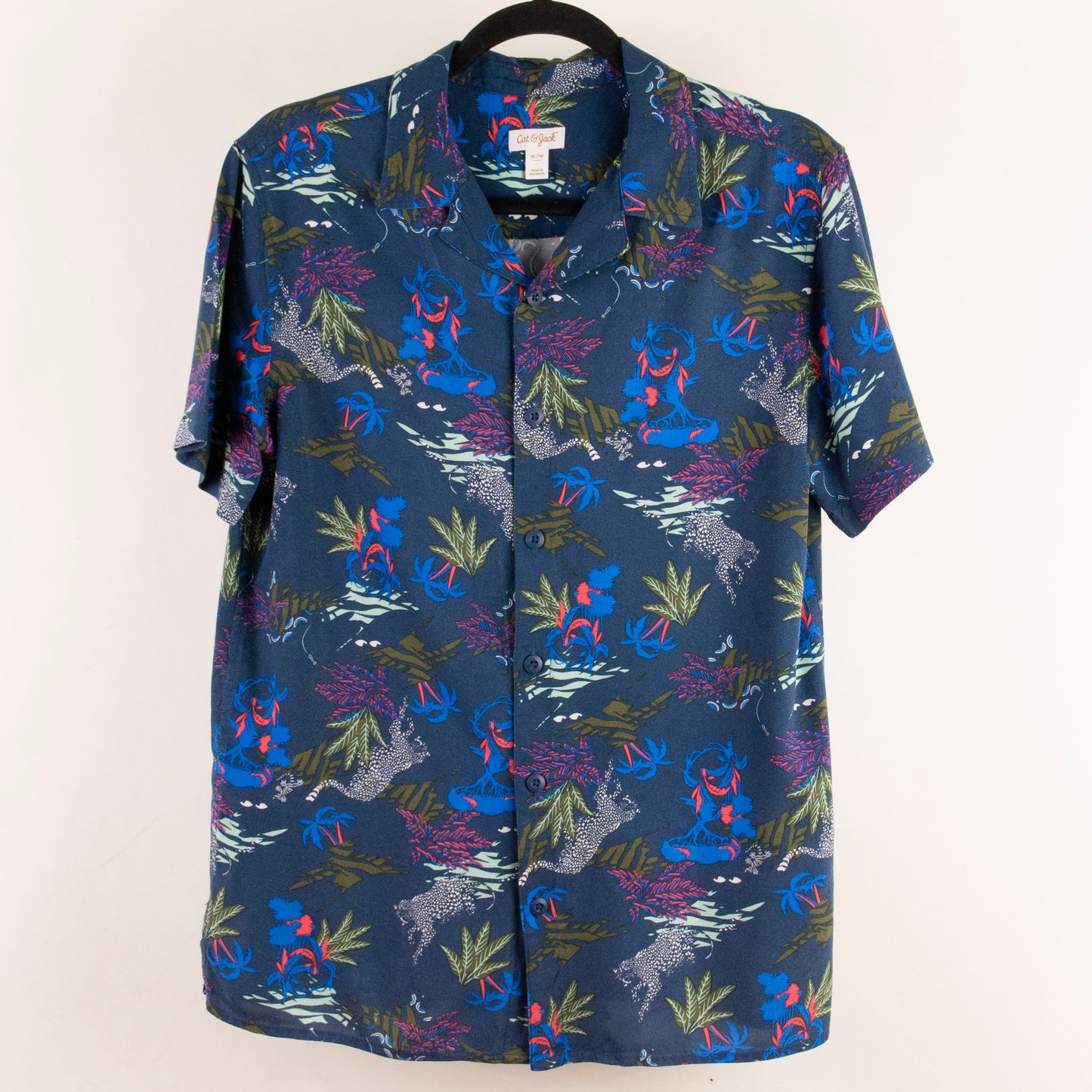 Camisa hawaiana azul marino (XL) Cat & Jack