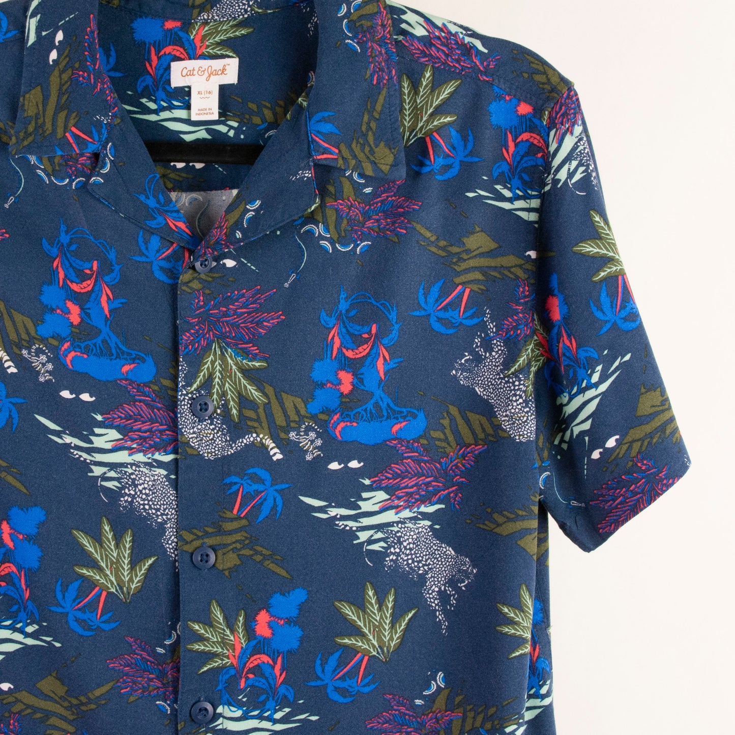 Camisa hawaiana azul marino (XL) Cat & Jack
