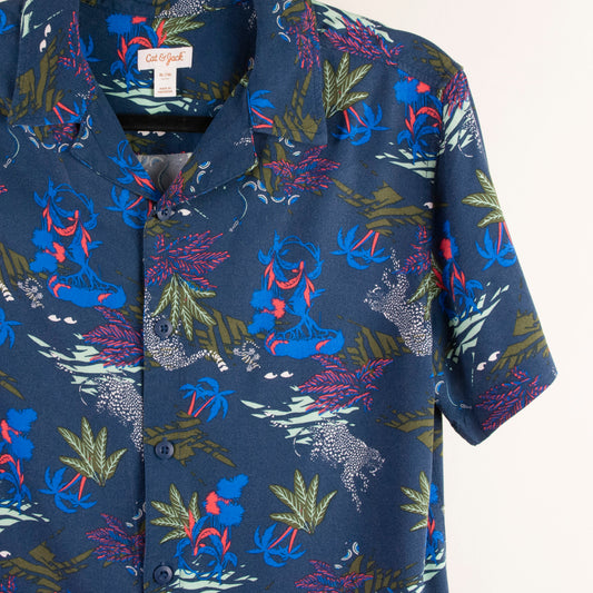 Camisa hawaiana azul marino (XL) Cat & Jack