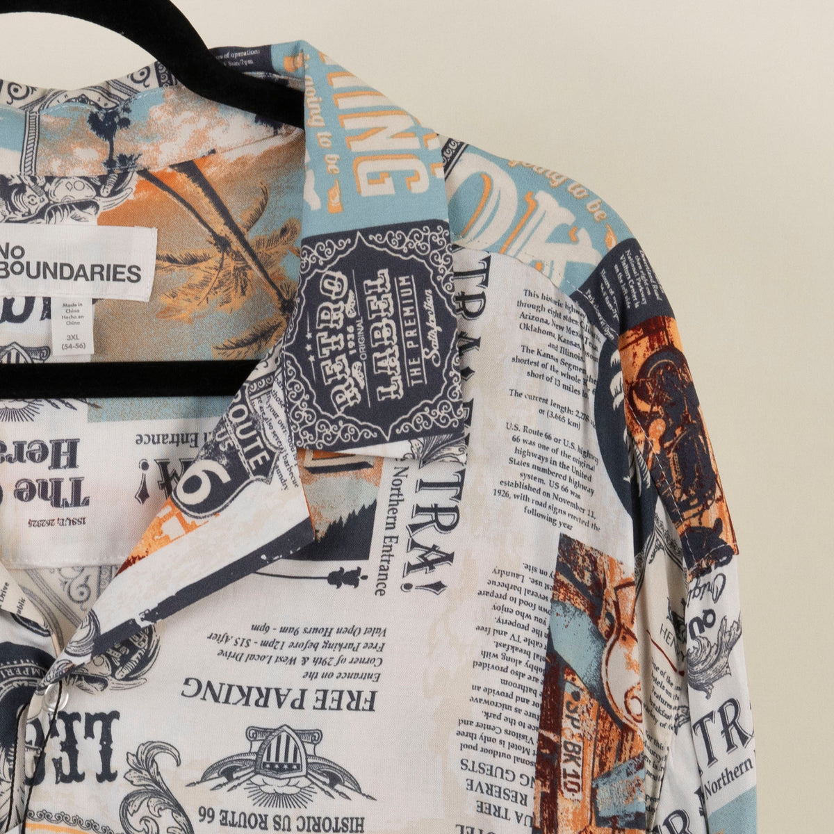 Camisa Hawaiana Blanco (3XL) No boundaries