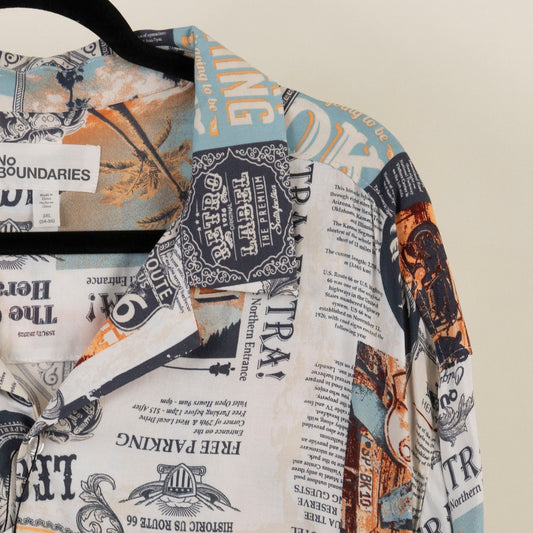 Camisa Hawaiana Blanco (3XL) No boundaries