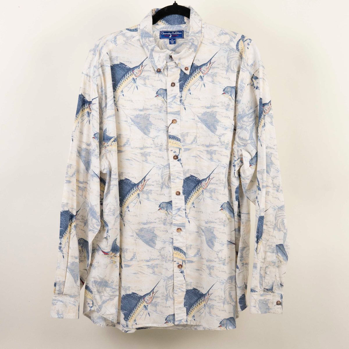 Camisa Estampada Manga Larga Blanco (XL) Clearwater Outfitters
