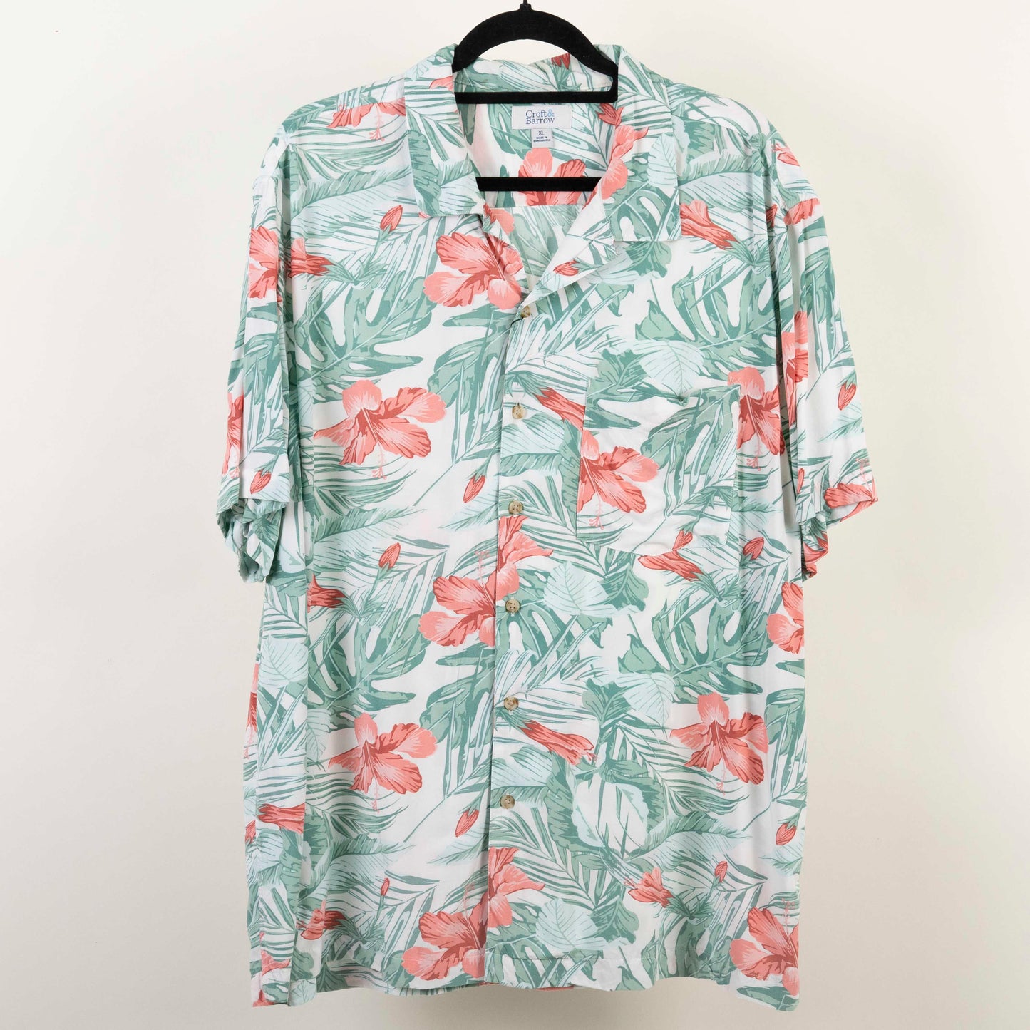 Camisa Hawaiana Verde (XL) Croft & Barrow