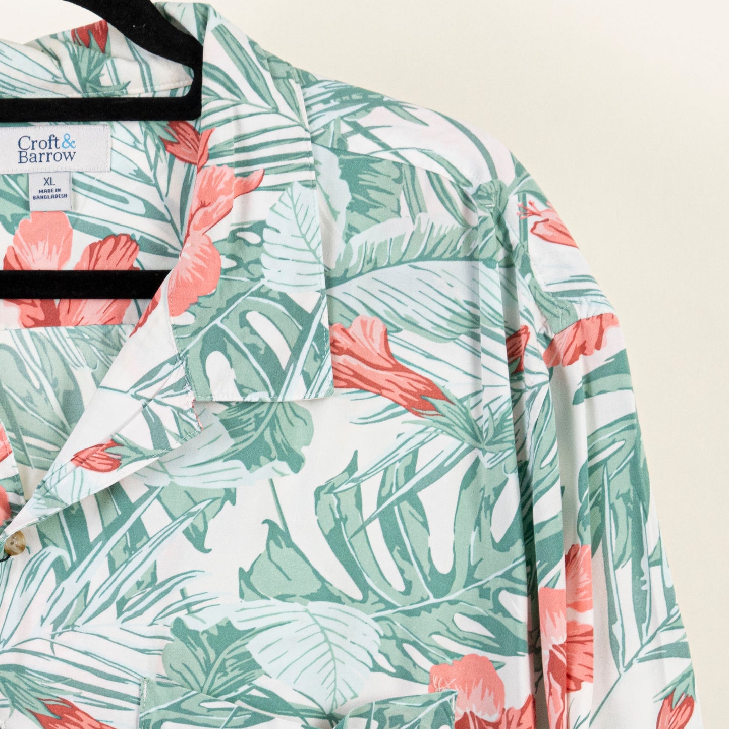 Camisa Hawaiana Verde (XL) Croft & Barrow