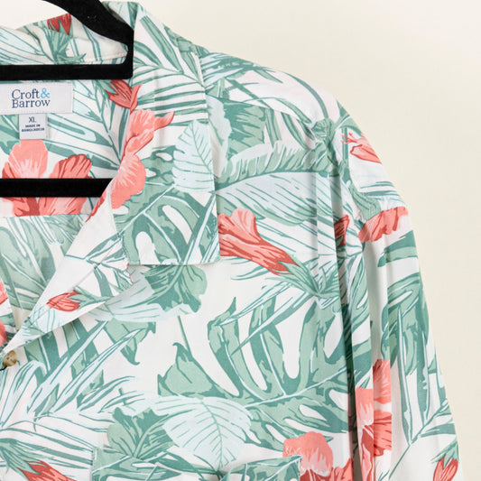 Camisa Hawaiana Verde (XL) Croft & Barrow