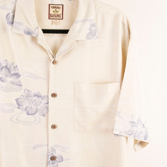 Camisa hawaiana beige (M) Tommy Bahama