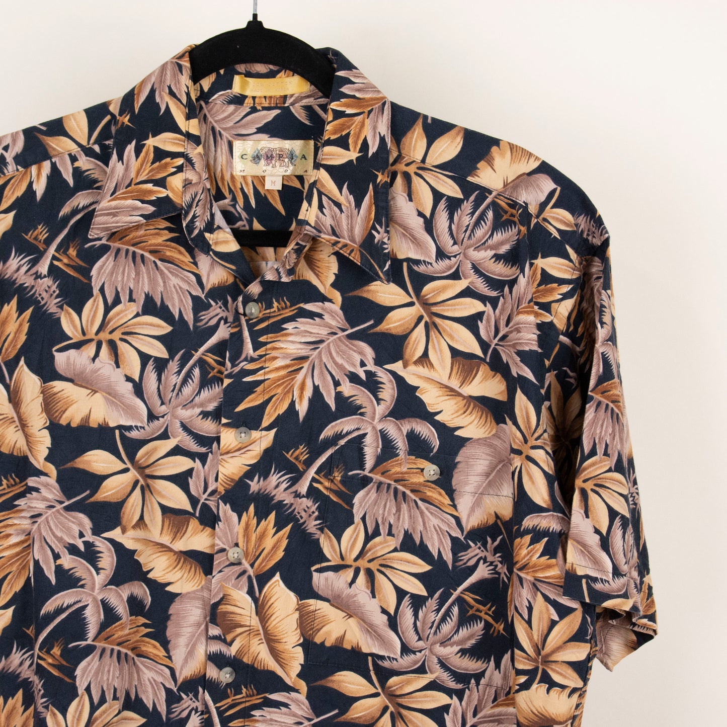 Camisa hawaiana negro (M) Campia