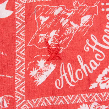 Camisa hawaiana roja (S) Nautica