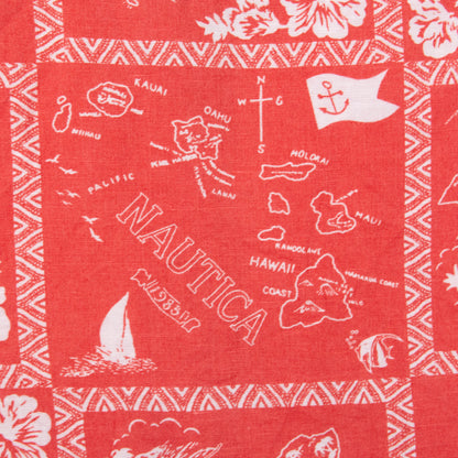 Camisa hawaiana roja (S) Nautica
