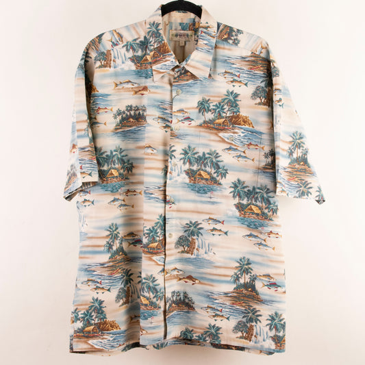 Camisa hawaiana beige (XL) Campia