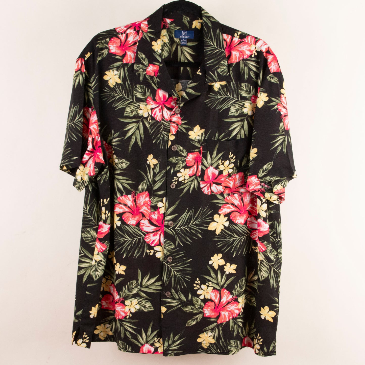 Camisa hawaiana negro (L) George