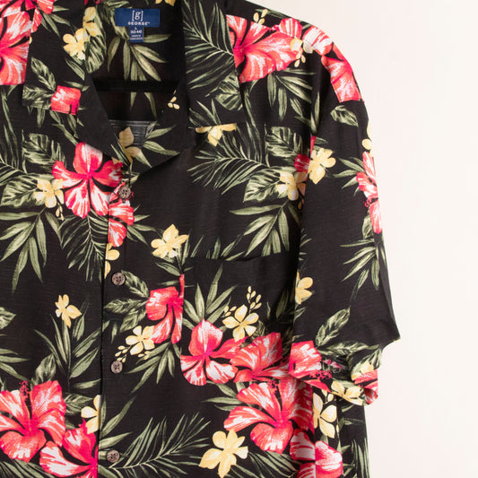 Camisa hawaiana negro (L) George