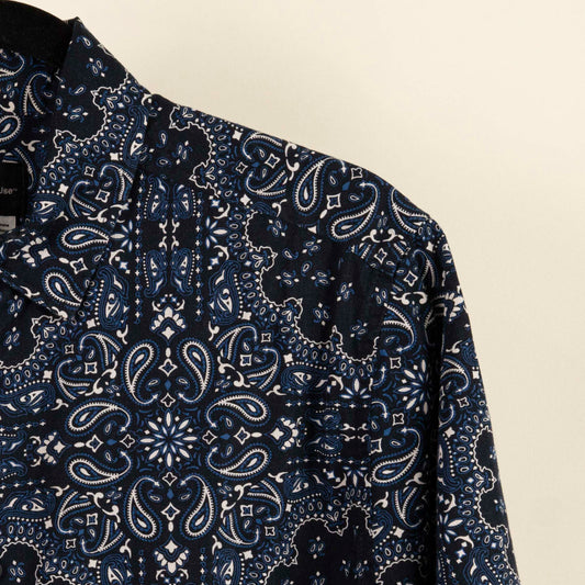 Camisa Estampada Azul (M) Original Use