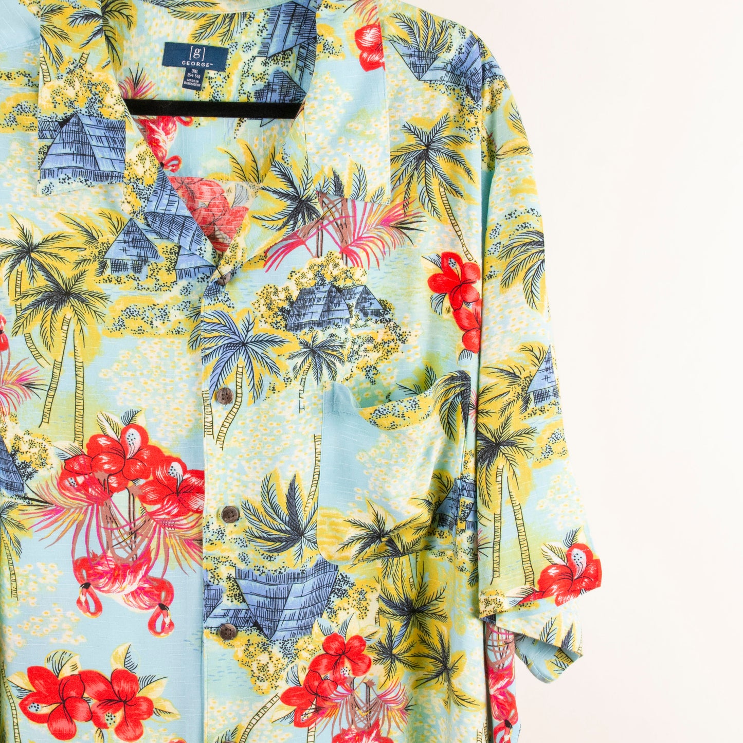 Camisa hawaiana azul (3XL) George