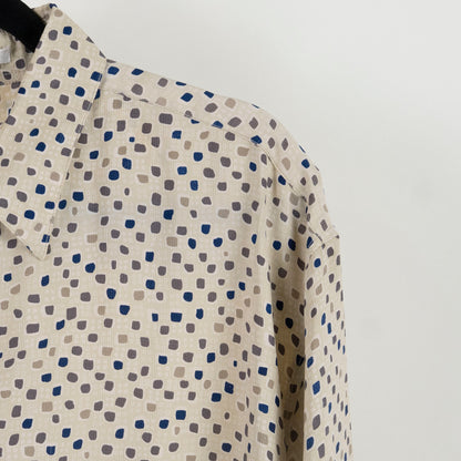 Camisa Estampada Beige (M) Perry Ellys
