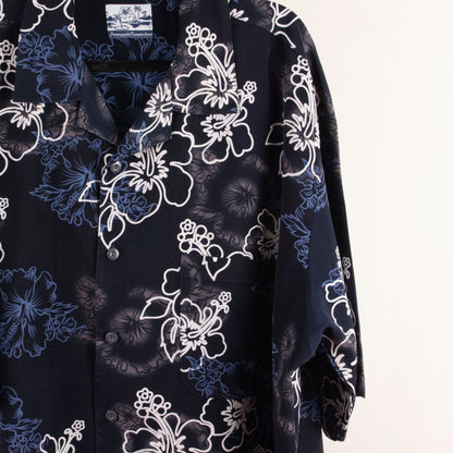 Camisa hawaiana azul marino (3XL) Pineapple connection