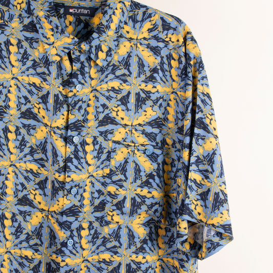 Camisa estampada azul (L) Puritan