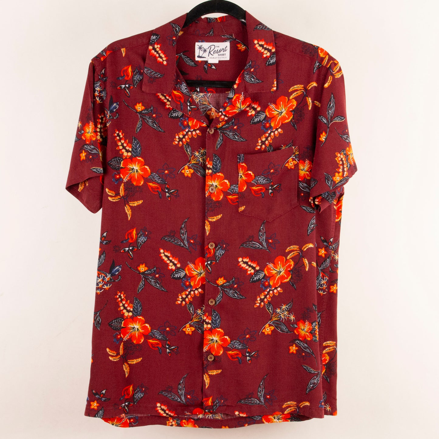 Camisa hawaiana rojo (S) Aéropostale