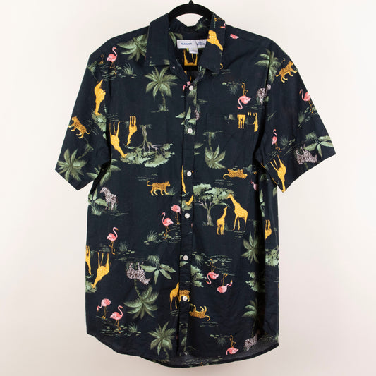 Camisa hawaiana negro (L) Nautica