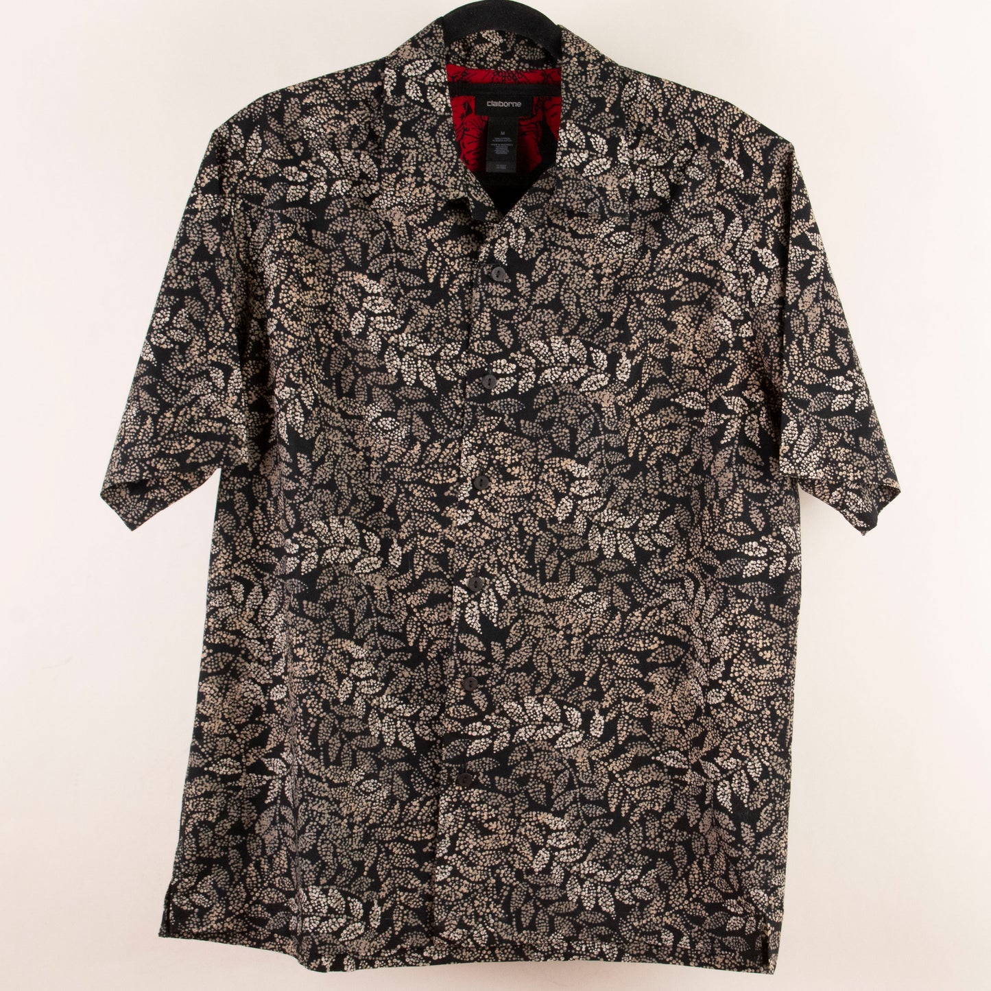 Camisa estampada negro (M) Claiborne