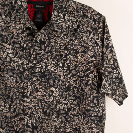Camisa estampada negro (M) Claiborne