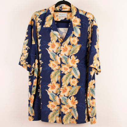 Camisa hawaiana azul marino (XL) Kalaheo