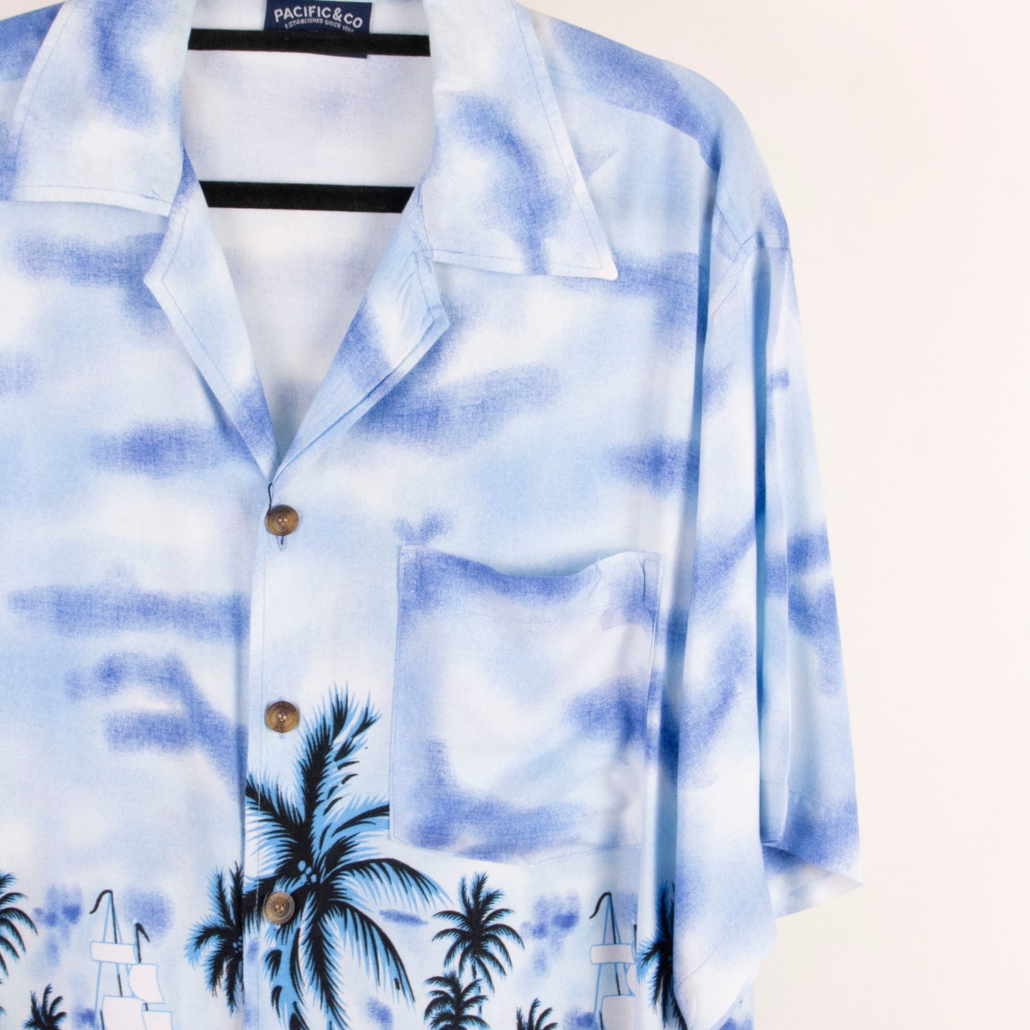 Camisa hawaiana azul (L) Pacific & CO