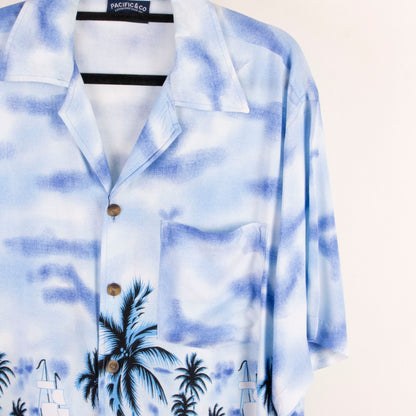 Camisa hawaiana azul (L) Pacific & CO