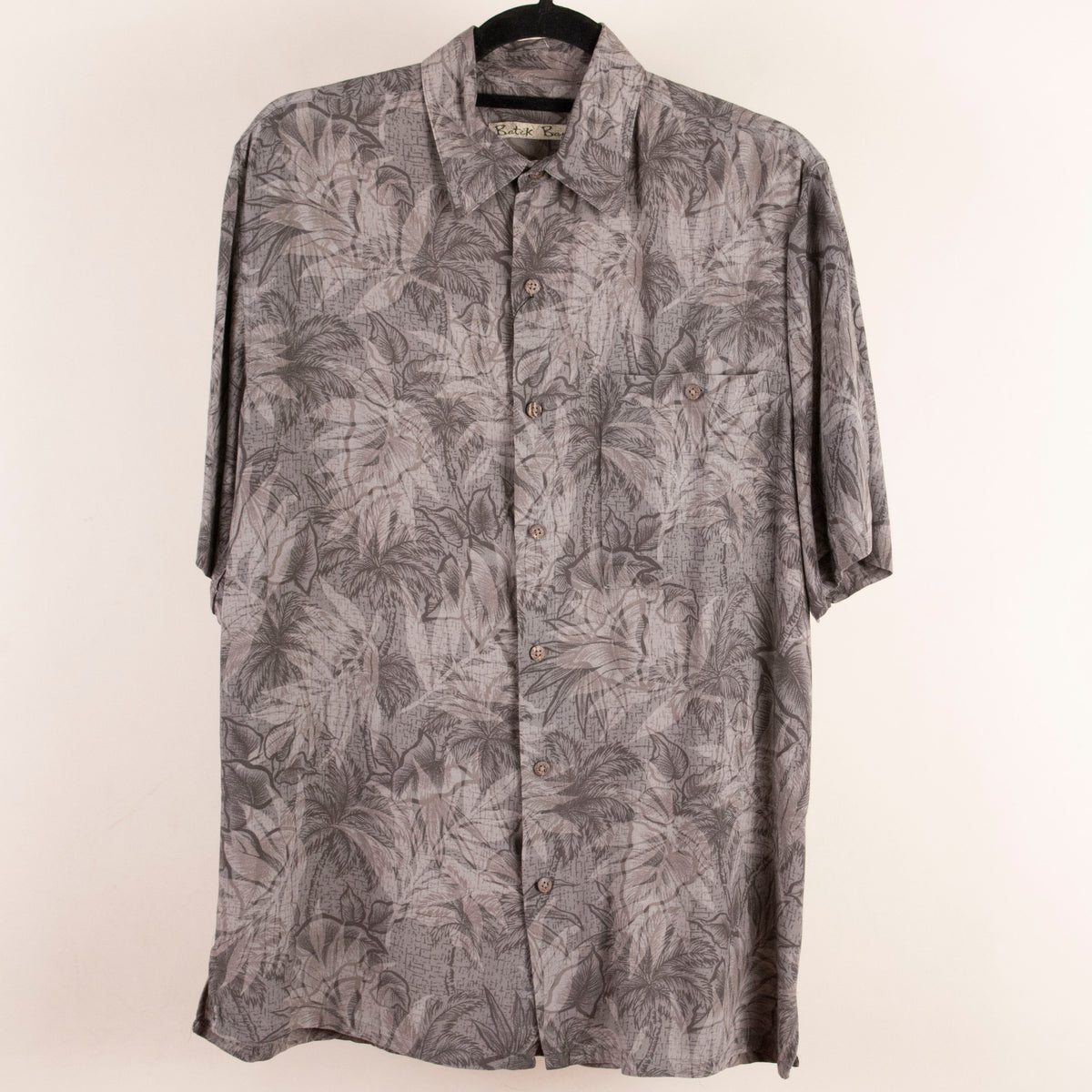 Camisa hawaiana gris (S) Batik Bay