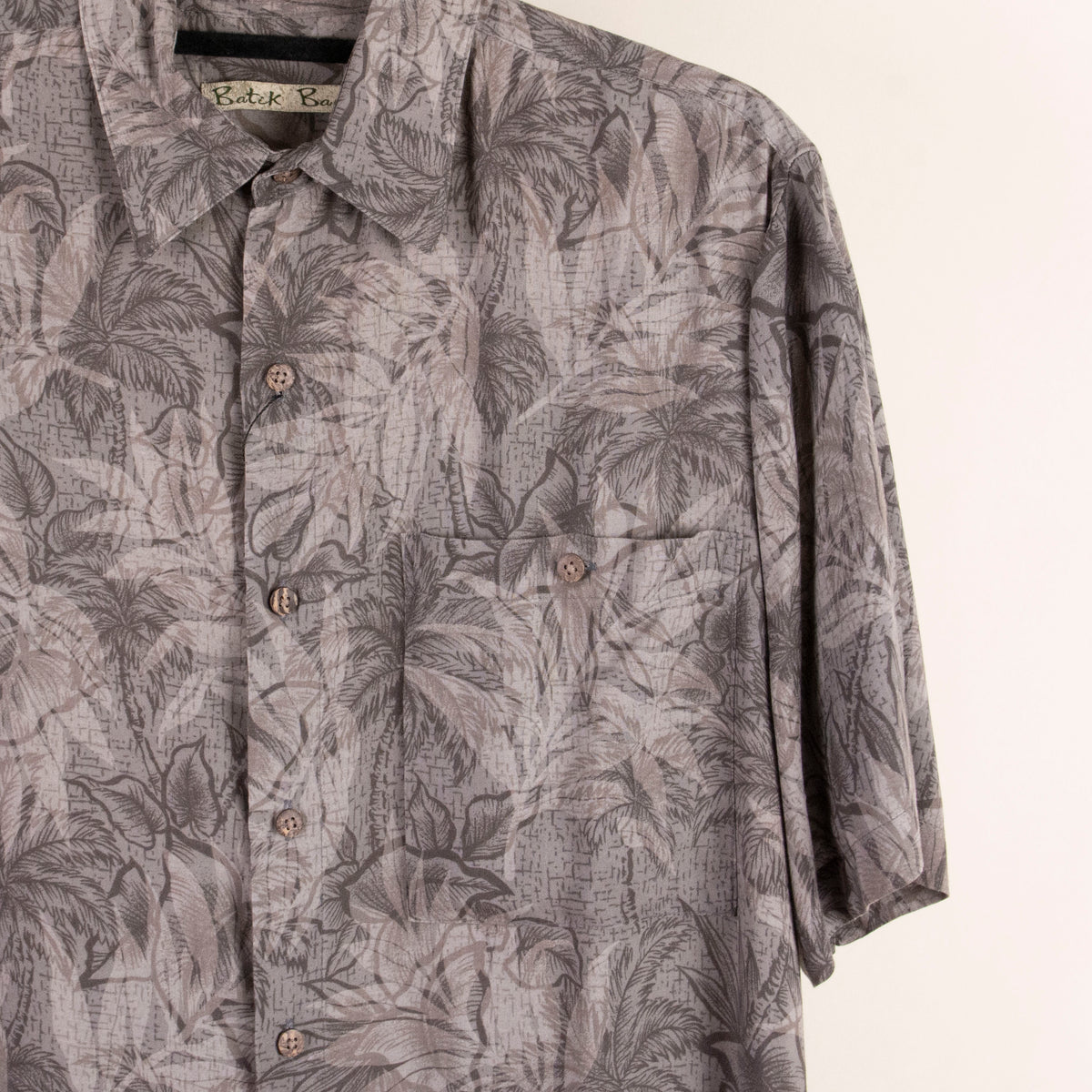 Camisa hawaiana gris (S) Batik Bay