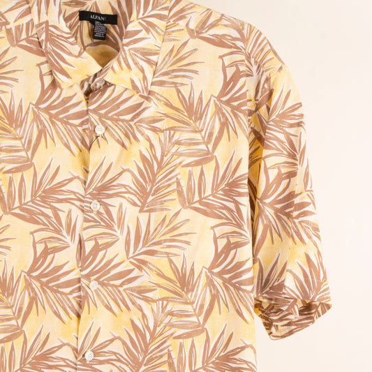 Camisa hawaiana amarillo (L) Alfani