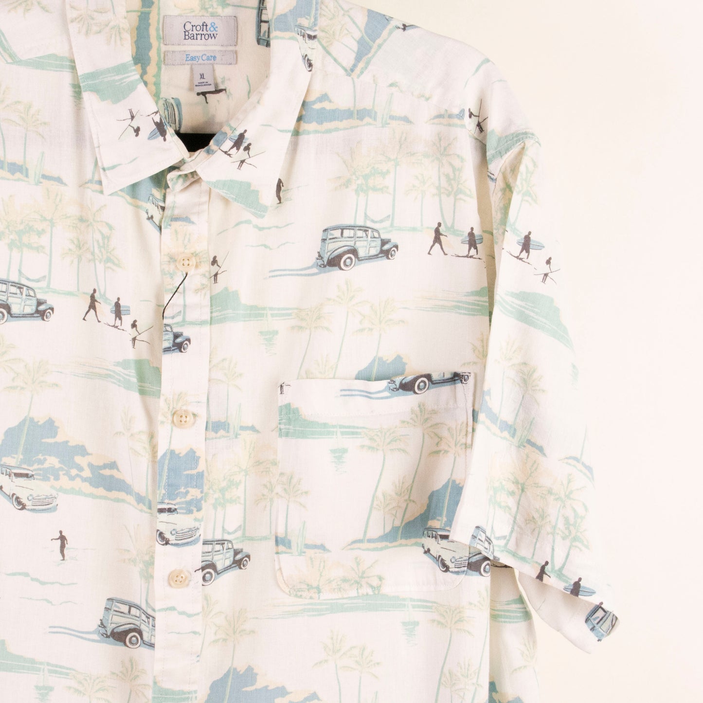 Camisa hawaiana blanco (XL) Croft & Barrow