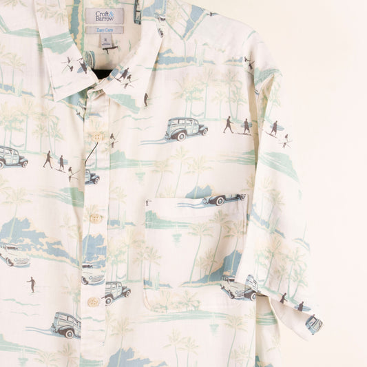 Camisa hawaiana blanco (XL) Croft & Barrow