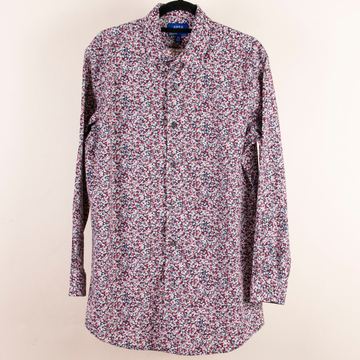 Camisa estampada azul marino (L) APT.9