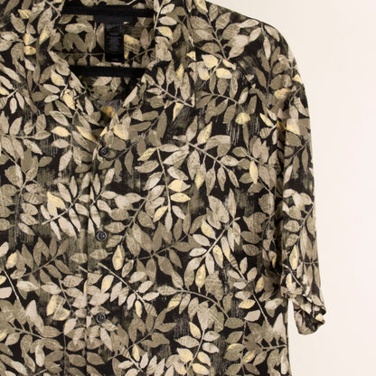 Camisa estampada negro (L) Claiborne