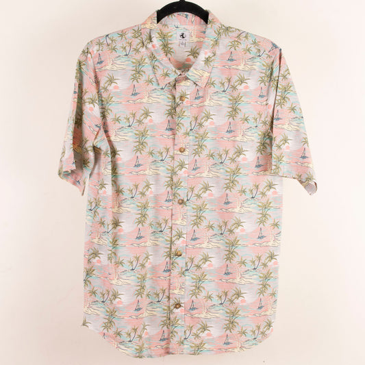 Camisa hawaiana gris (niño) 100% cotton
